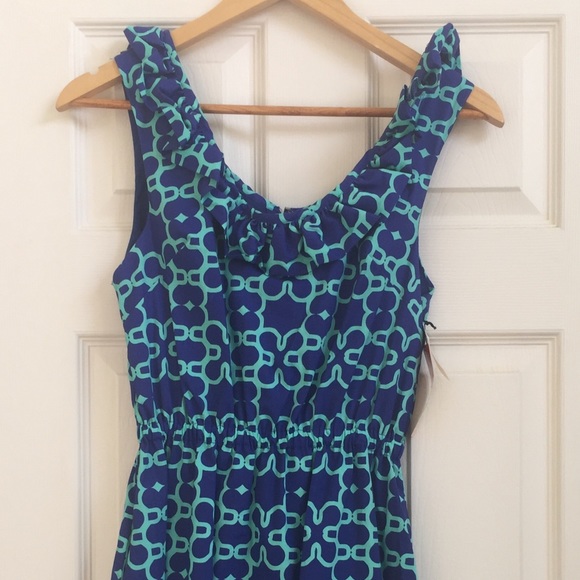 Ruffle Scoop Neck Dress - Picture 2 of 3